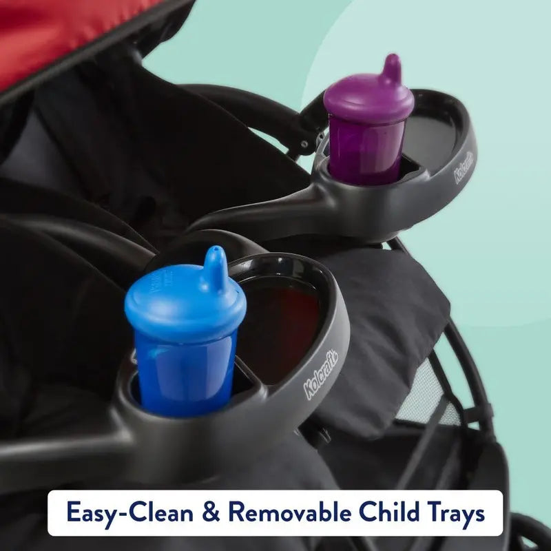 Kolcraft Side-by-Side Double Stroller – Ultra-Lightweight, Dual-Reclining Infant & Toddler Carrier