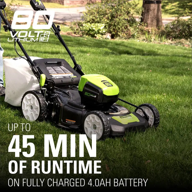 Greenworks 80V Cordless 21″ Self-Propelled Brushless Lawn Mower