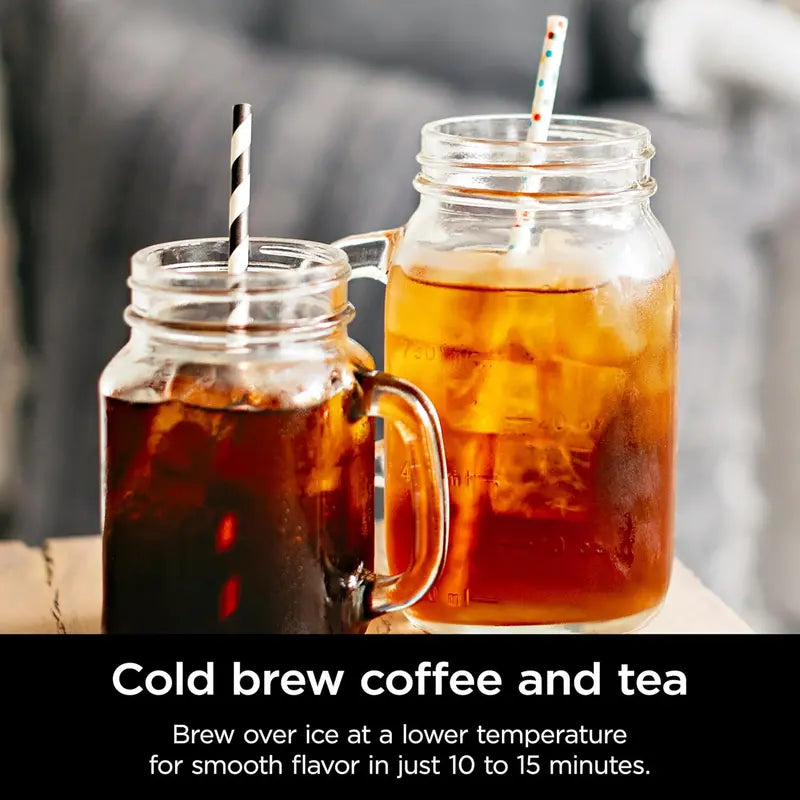 Ninja Hot & Cold Brew System – Auto-iQ Tea & Coffee Maker with Thermos & Milk Frother