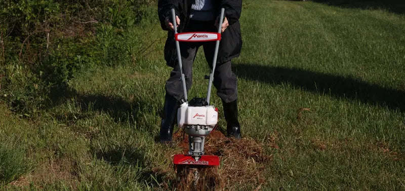 MANTIS 7268 25cc CARB-Compliant Mini Cultivator – 9-Inch Front-Tine Tiller