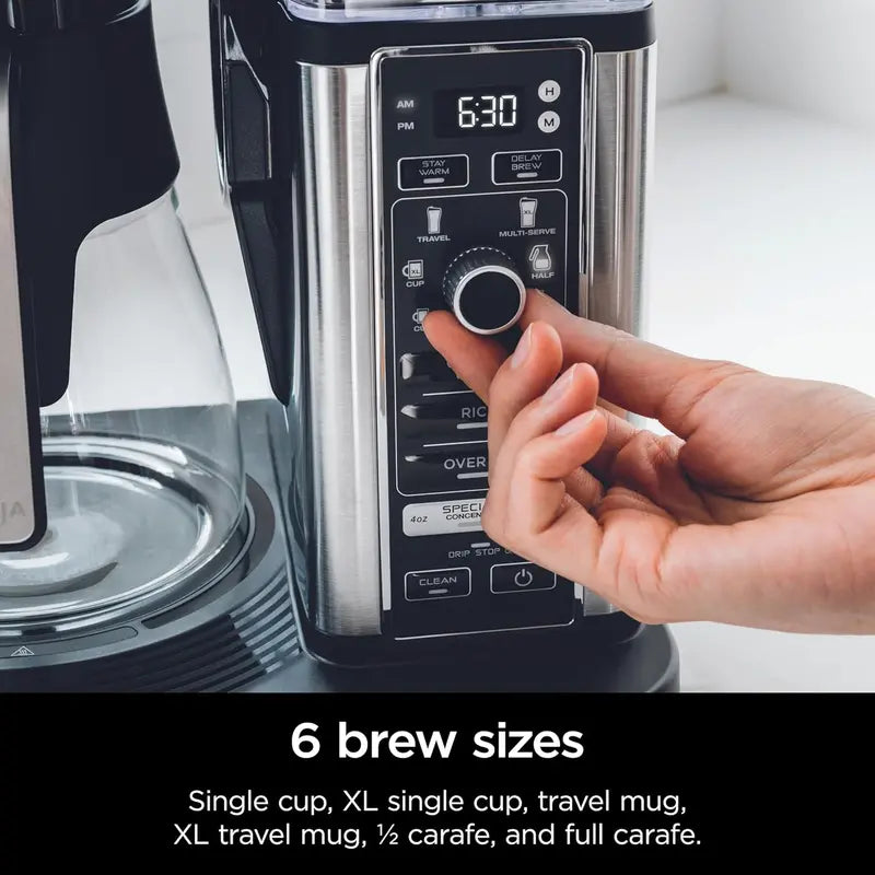 Ninja CM371 Hot & Iced XL Coffee Maker – Rapid Cold Brew, 8 Sizes, 12-Cup Carafe