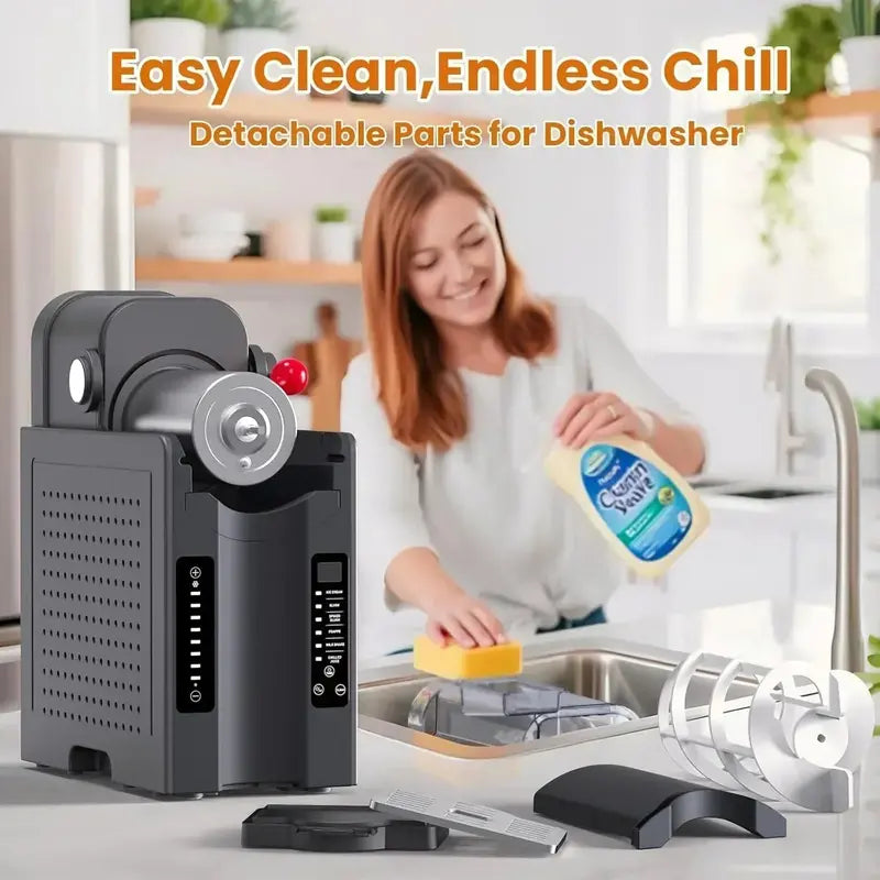 Professional Slushie Machine – No Ice Required, LED Display, Frozen Drink Maker for Bars and Events