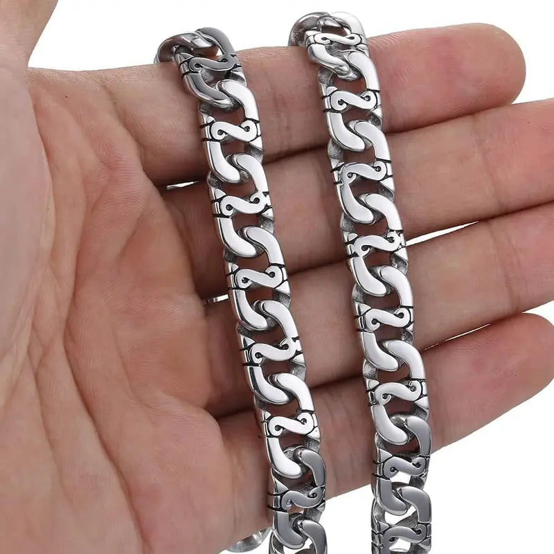 Men's Heavy Marina Chain in Polished Stainless Steel