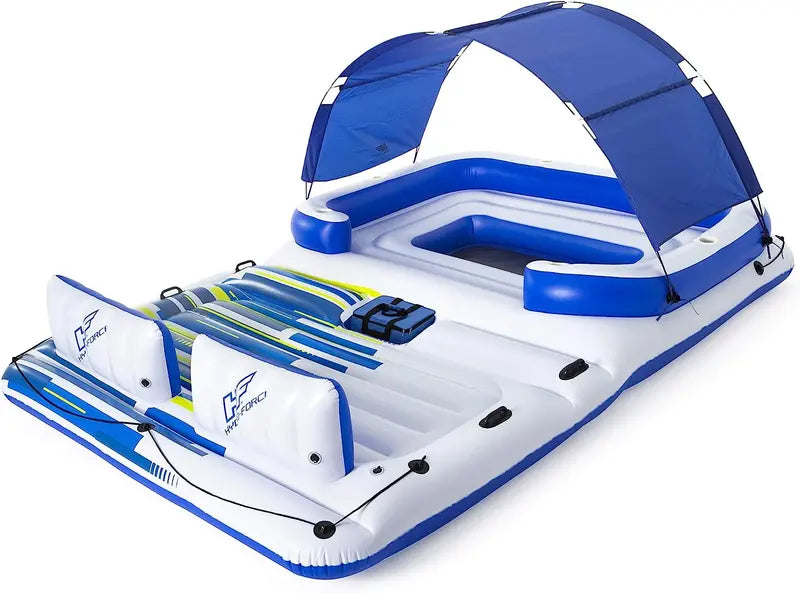 Tropical Breeze Inflatable Raft  Comfortable Floating Lounge for Pools and Lakes