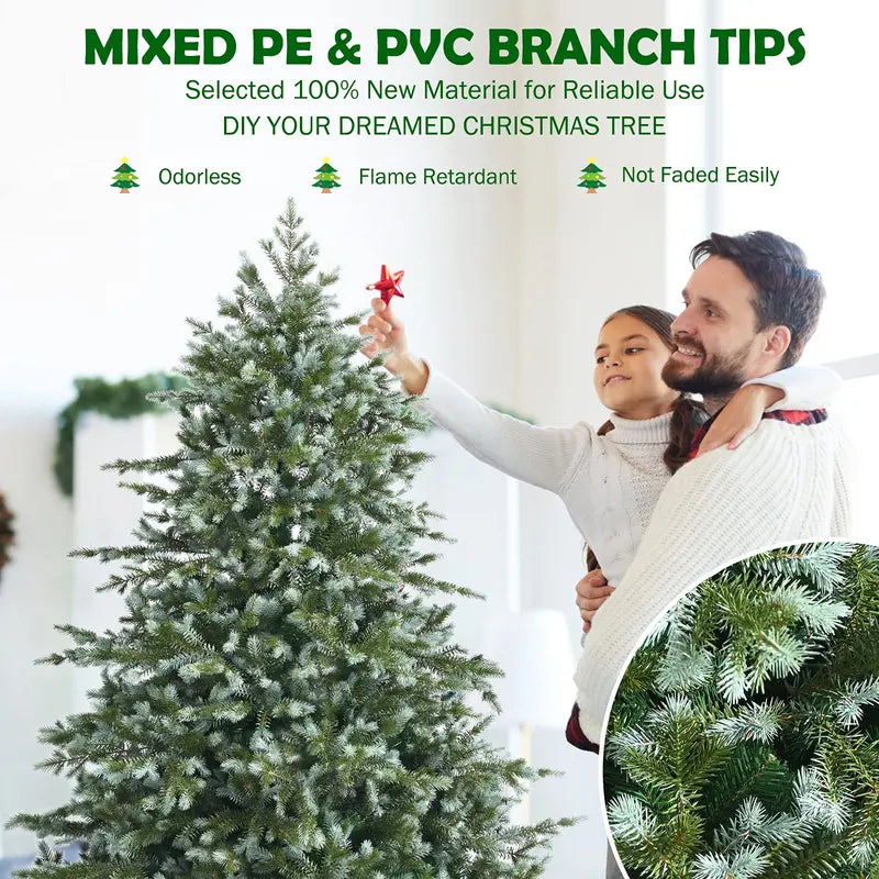 Metal-Base Artificial Christmas Tree – Sleek Pre-Assembled Holiday Decor