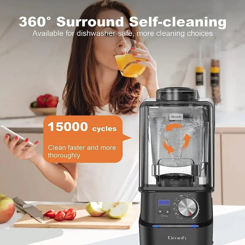 KitchenAid Quiet Professional Vacuum Blender – 1500W Commercial-Grade Smoothie Maker with 56-Oz Jar