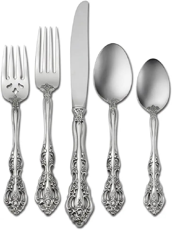 Michelangelo 45-Piece 18/10 Stainless Steel Flatware Set, Service for 8