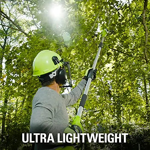 Greenworks 40V 8  Cordless 8  Polesaw + 20  Pole Hedge Trimmer Combo