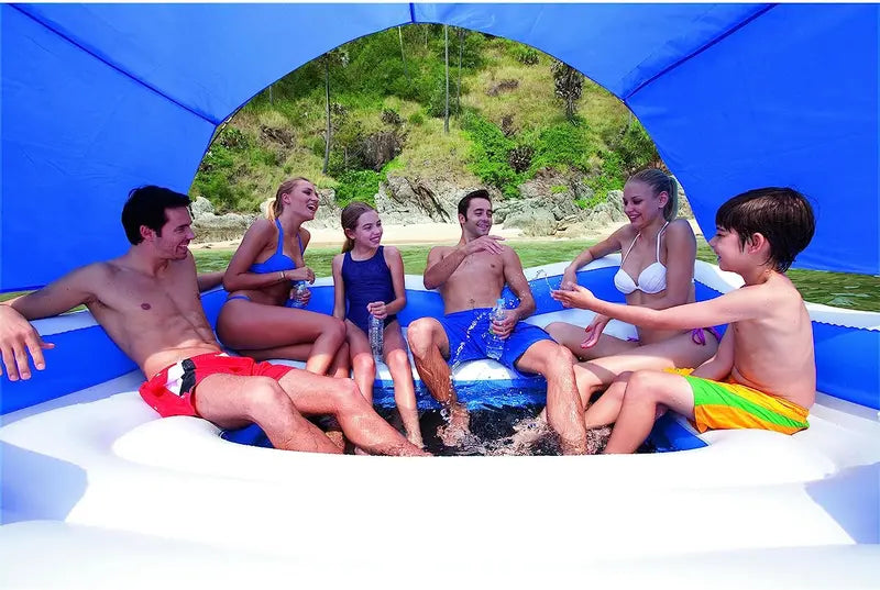 Tropical Breeze Inflatable Raft  Comfortable Floating Lounge for Pools and Lakes