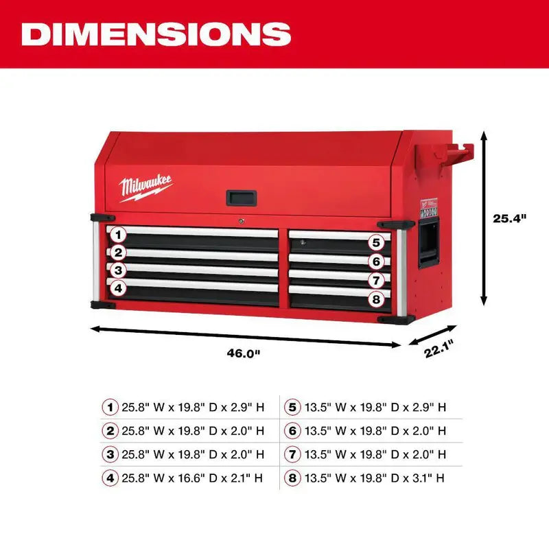 MW 46-Inch High-Capacity 18-Drawer Tool Chest and Cabinet Combo (Model 48-22-8546)