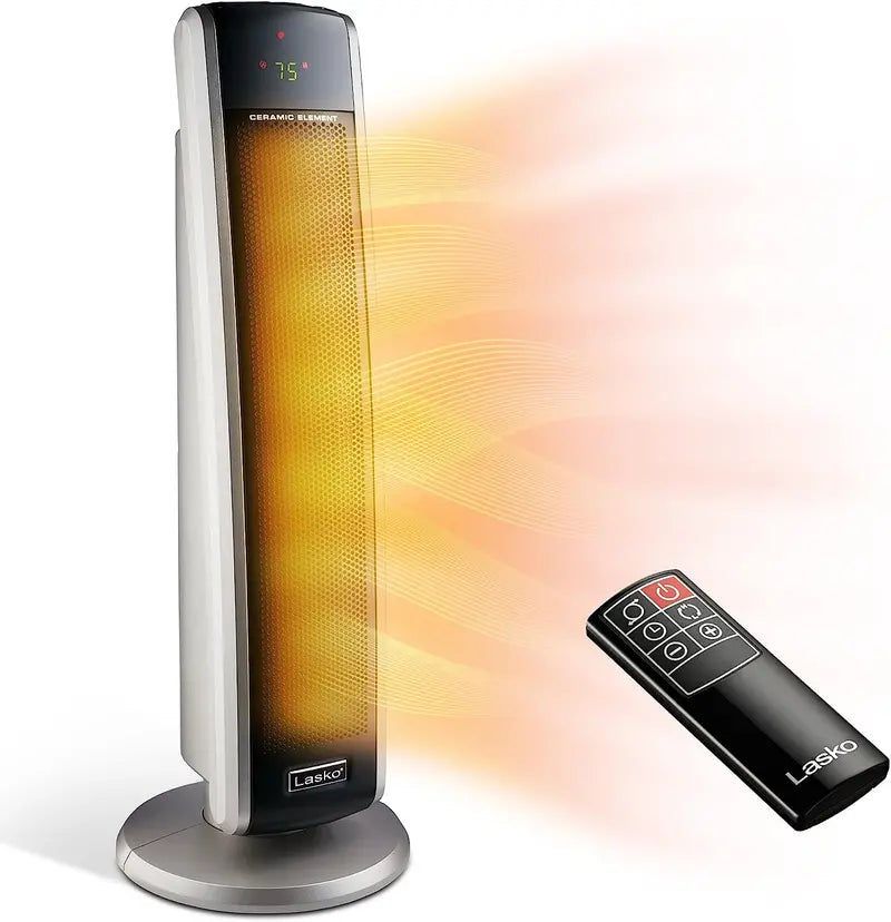 Lasko 29  Ceramic Tower Heater for Large Rooms, Whole Room Heating with Oscillation