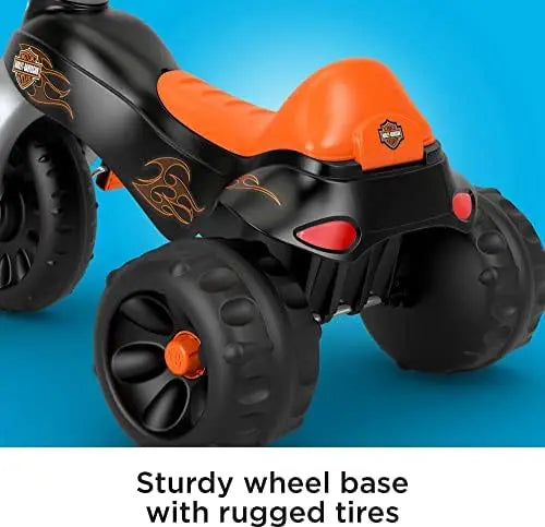 Fisher-Price Harley-Davidson Toddler Tricycle with Handlebar Grips & Storage – Amazon Exclusive