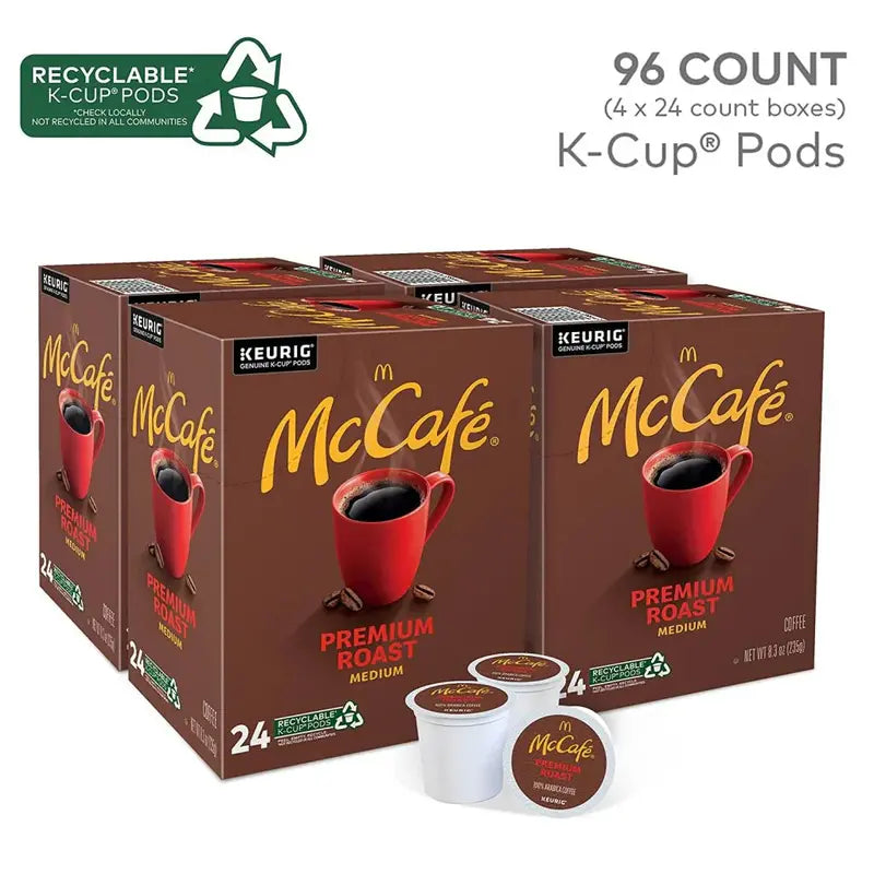 McCafé Premium Roast Medium Roast Coffee Pods – Compatible with Keurig Brewers