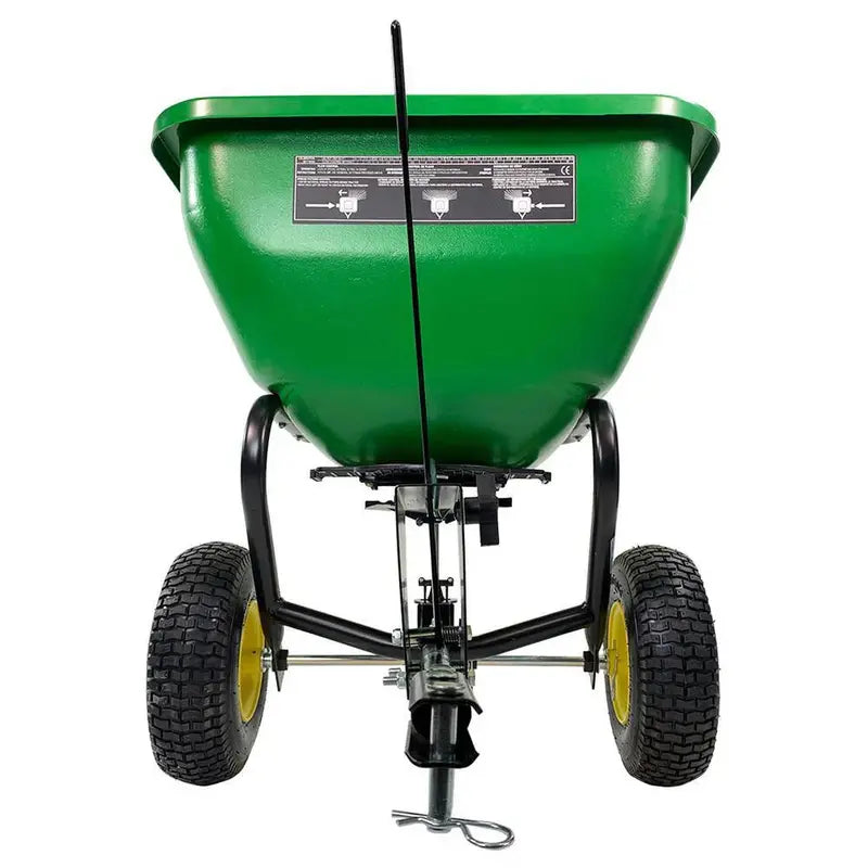 John Deere 175-Pound Tow-Behind Broadcast Spreader for Lawn and Garden Use