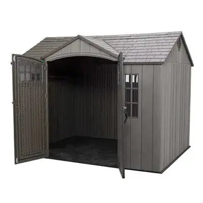 Lifetime 10 ft x 8 ft Reinforced Outdoor Storage Shed – Dual-Wall Polyethylene Construction