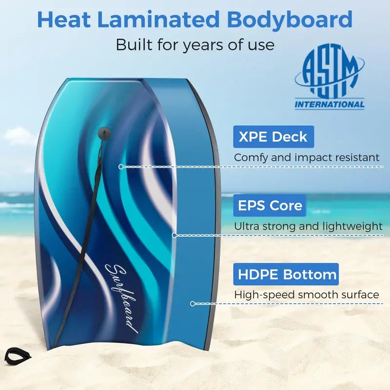 Lightweight Bodyboards for Beach Use – 33″, 37″, and 41″ Sizes for All Ages