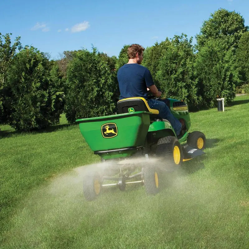 John Deere 175-Pound Tow-Behind Broadcast Spreader for Lawn and Garden Use