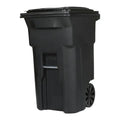 Toter 64-Gallon Wheeled Trash Can  Heavy-Duty Black Polyethylene with Lid